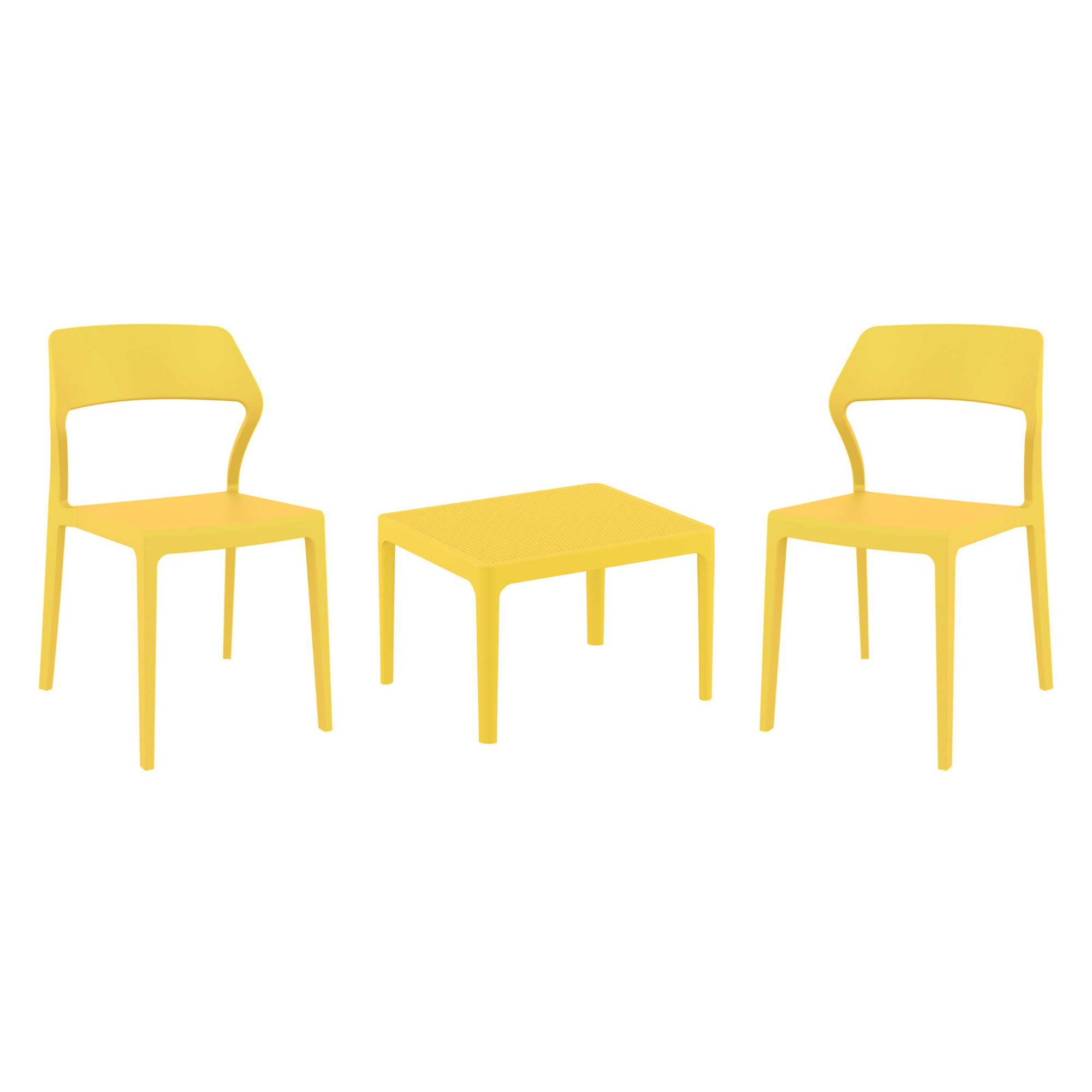 Farrah Snow 2 Person Seating Set, Yellow