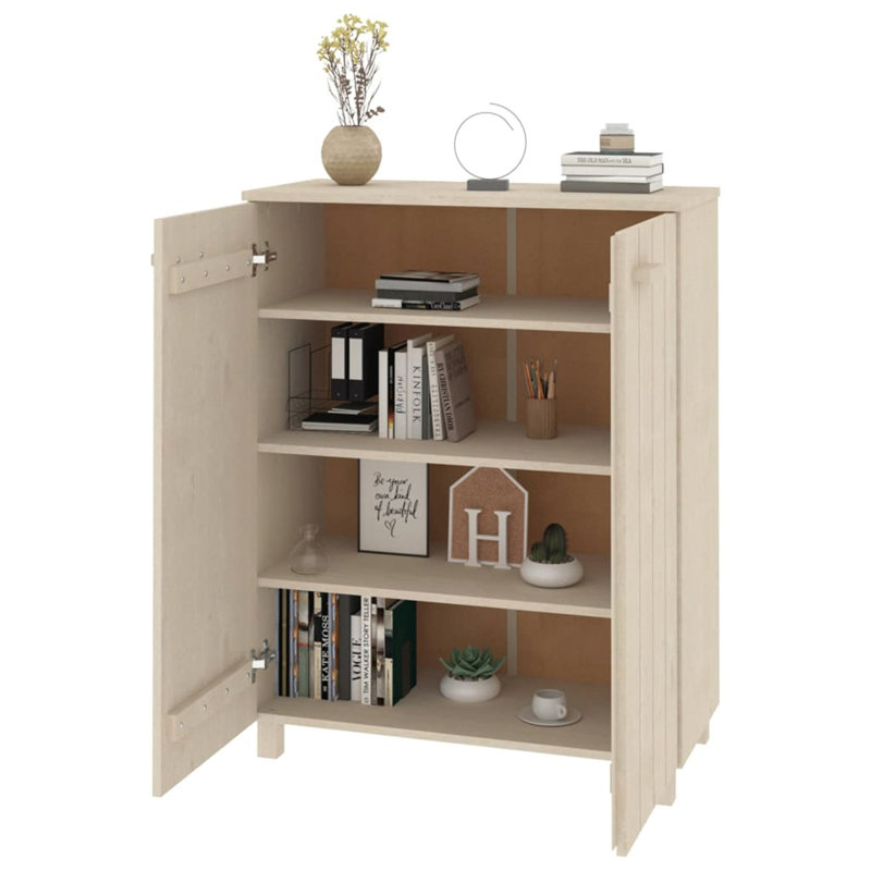 Jezelle 16 Pair Shoe Storage Cabinet, Honey Brown