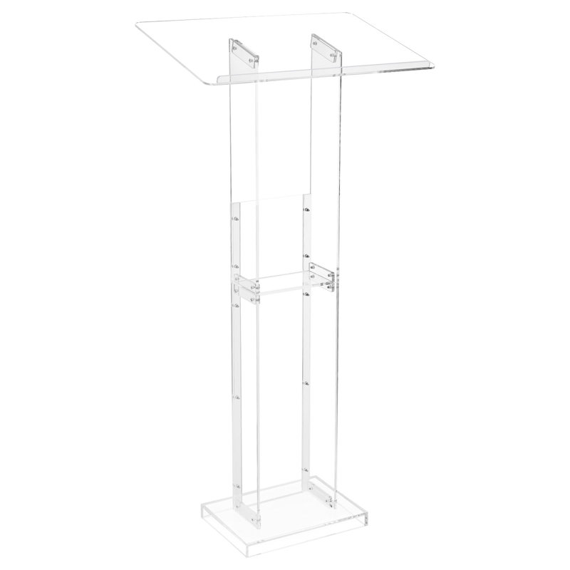 Podium de 50 po avec tablette de rangement portative en acrylique