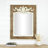 Eberhart Wood Vintage Inspired Acanthus Scroll Floral Brown Wall Mirror with Distressed Cream Accents