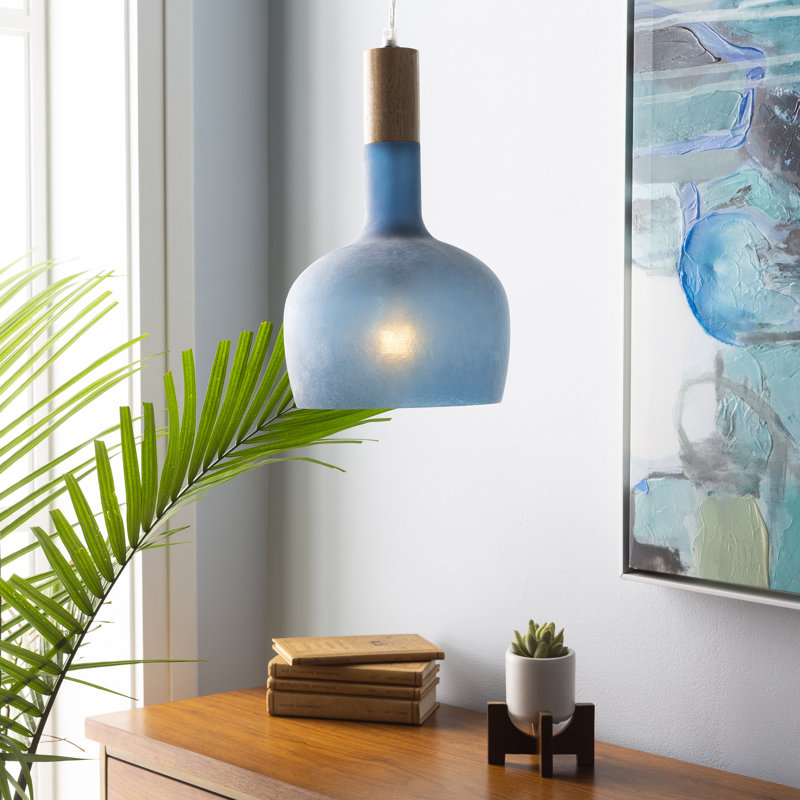 Asmunn 1 - Light Single Pendant, Blue