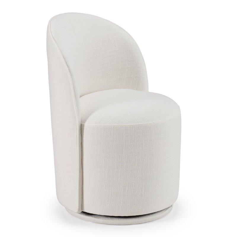Chaise pivotante rembourrée Benbow, Blanc