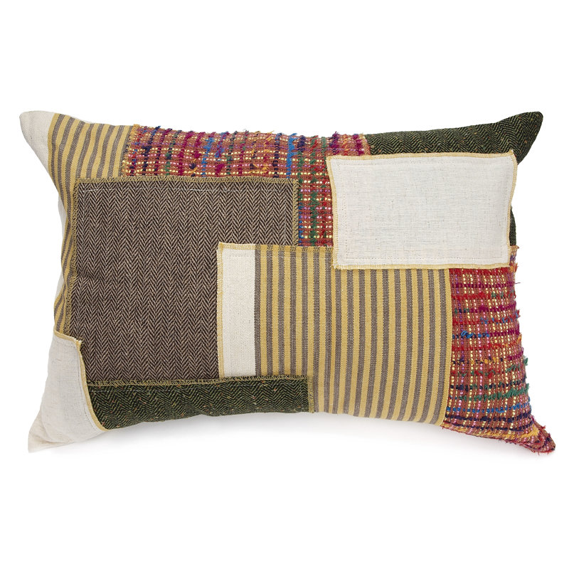 Patchwork Wool Blend Throw Pillow