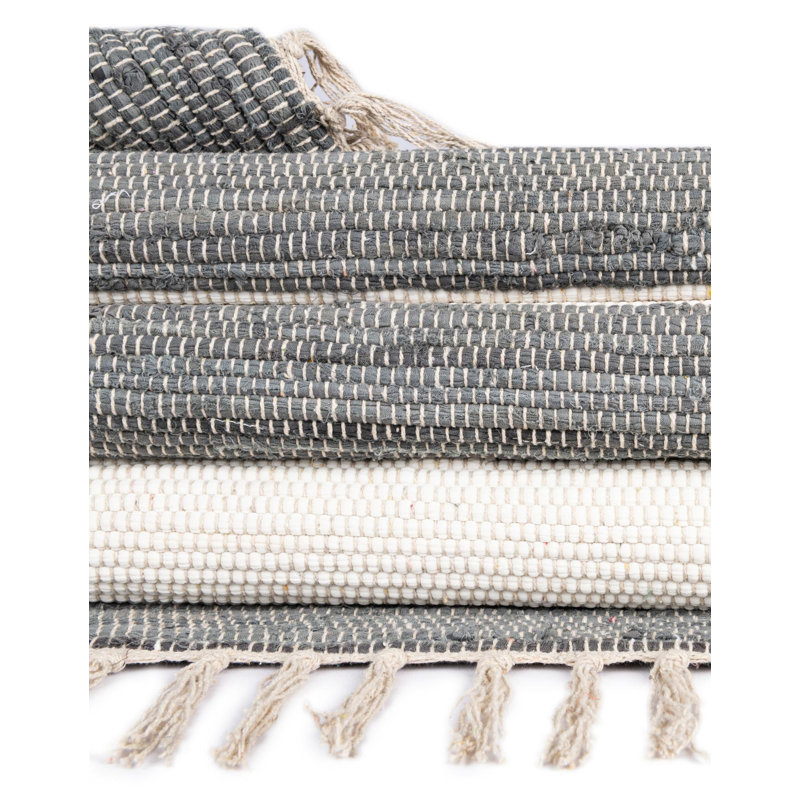 Rinker Cotton Striped Indoor Rug, Runner 2'2" x 10'