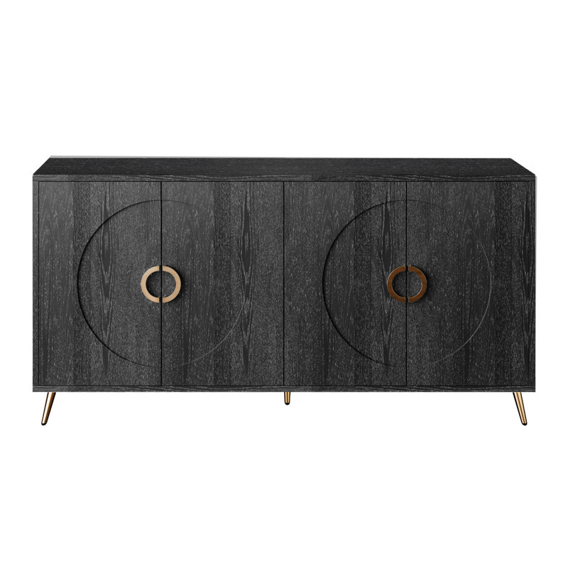 Armoire de rangement Buffet Modern, Noir