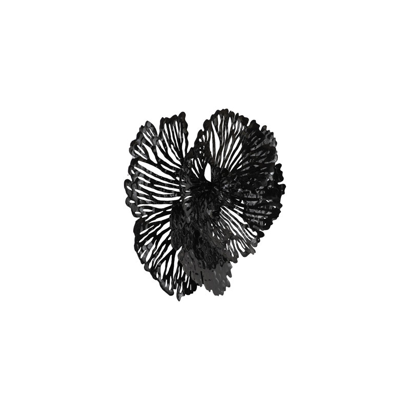 Flower Wall Décor, Black