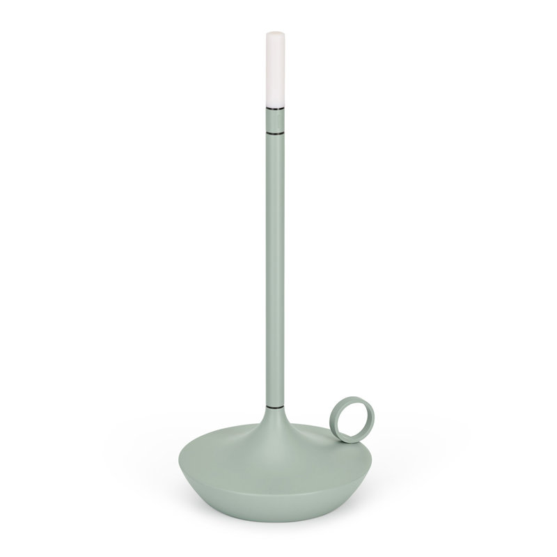 Candle-Inspired Portable Rechargeable Lamp - Wick, Sage Green, 10.2" H x 4.7" W x 4.7" D