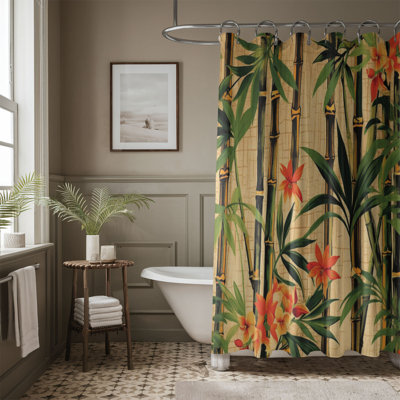 Rideau de douche standard 1 pièce Old-World Island