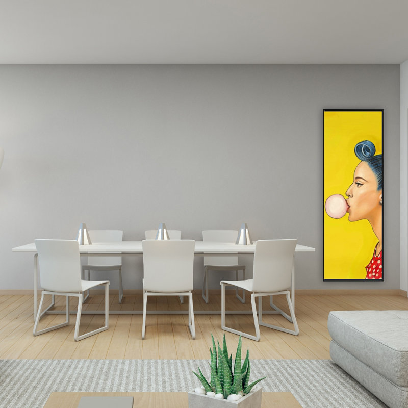 Retro Ponytail Canvas - Figurative Framed Art