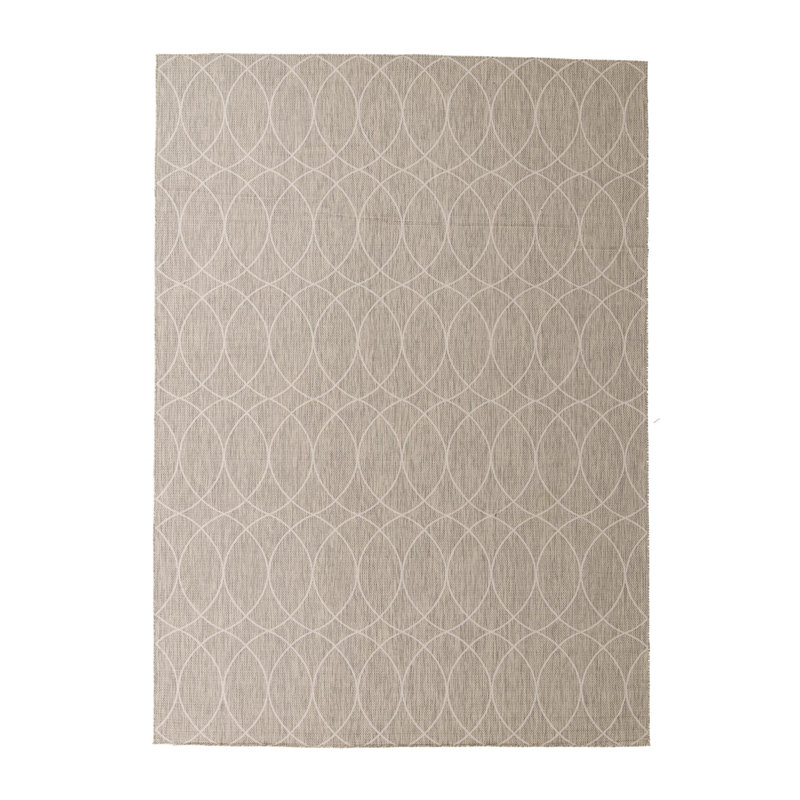 Light Gray Gitter Indoor/Outdoor Trellis Rug, Rectangle 10' x 14'