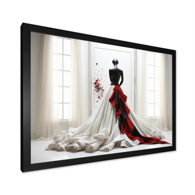 Rebouche Fashion - robe rouge élégance dévoilée II - imprimé