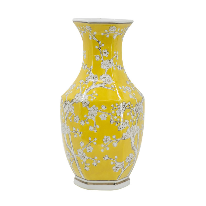 Freman Ceramic / Porcelain Table Vase, 14.2" H x 6.9" W x 7.3" D