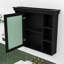 Armoire de rangement murale élégante avec porte miroir-340397719