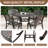 Round 48" Patio Table Outdoor Cast Aluminum with Umbrella Hole,Bronze