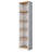 Modern Scandinavian Bookshelf, White & Walnut, 15.7 x 63.7 x 9.8 inches | 100% Melamine Coated Particle Board, Thickness: 0.7 inches | Stylish Storage Solution for Home or Office, Elegant Design & Durability-2087977845