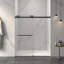 Porte de douche coulissante double sans cadre l 56 à 60 po x H 70 po, verre trempé clair de 5/16 po (8 mm) de large épaisseur, couche facile à nettoyer des deux côtés-118169679