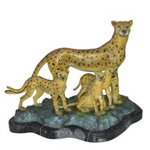 World Menagerie Ingar Sitting Cheetah Statue