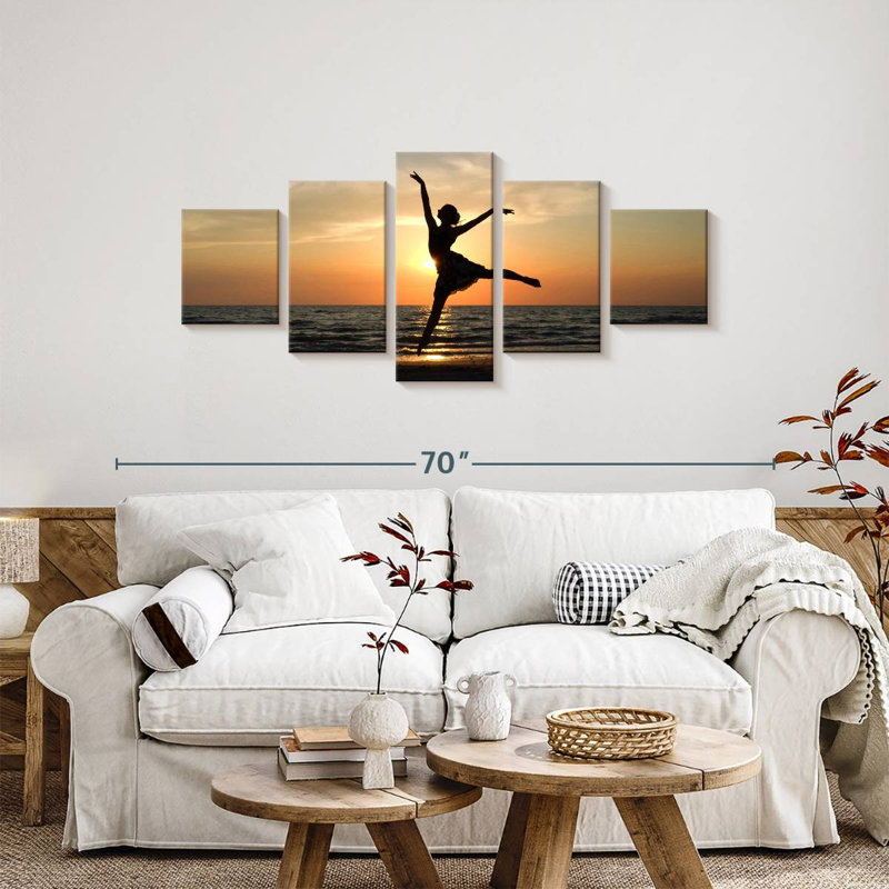 Ballerina At Sunset, 24" H x 55" W