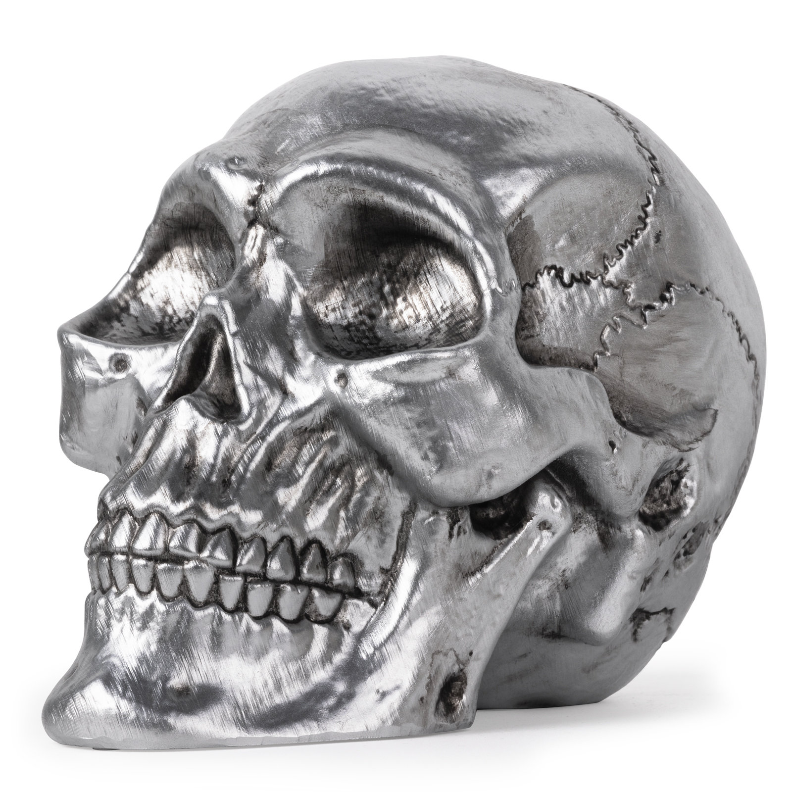 Skull Decor Statue – Gothic Resin Figurine With Non-Slip Base, Halloween Decoration For Home, Office, Bar, Bookshelf, Rock & Gothic Style Collectible Gift