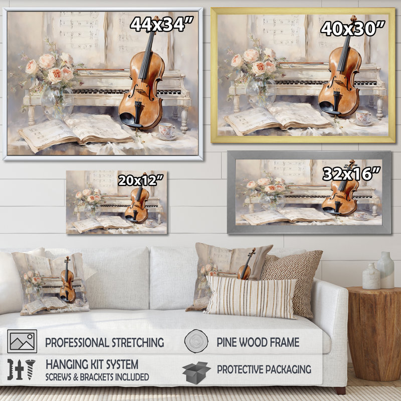Clarinette Classique Timeless Taupe I, Toile tendue, H 34 po x l 44 po x P 1,5 po