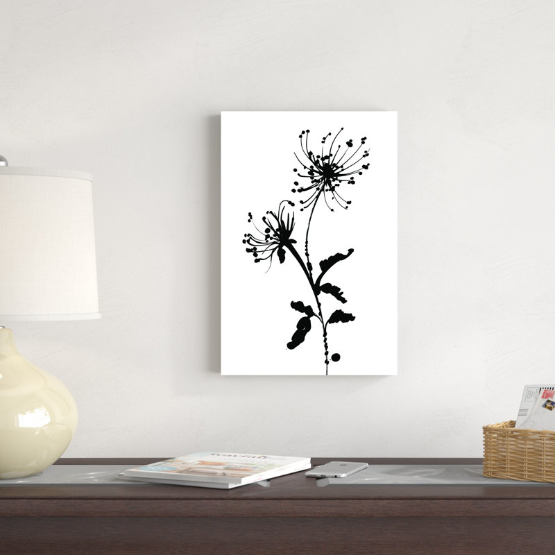 Silhouette florale IV, H 18 po x l 12 po