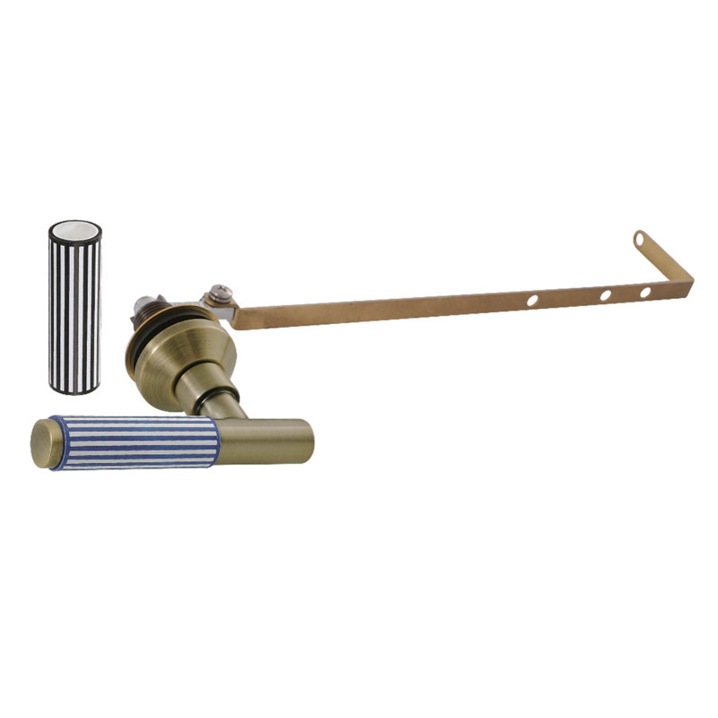 Levier de réservoir de toilette universel Kingston Brass Bel-Air à montage frontal ou latéral, Laiton antique