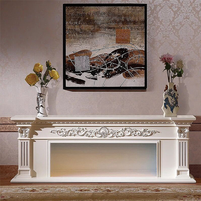 Foyer simple de style européen Euro-American, Ivoire ivoire, 78.74"