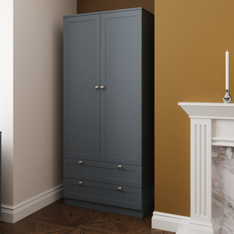 Artus Shaker 2 Door 2 Drawer Combination Wardrobe Matt Grey