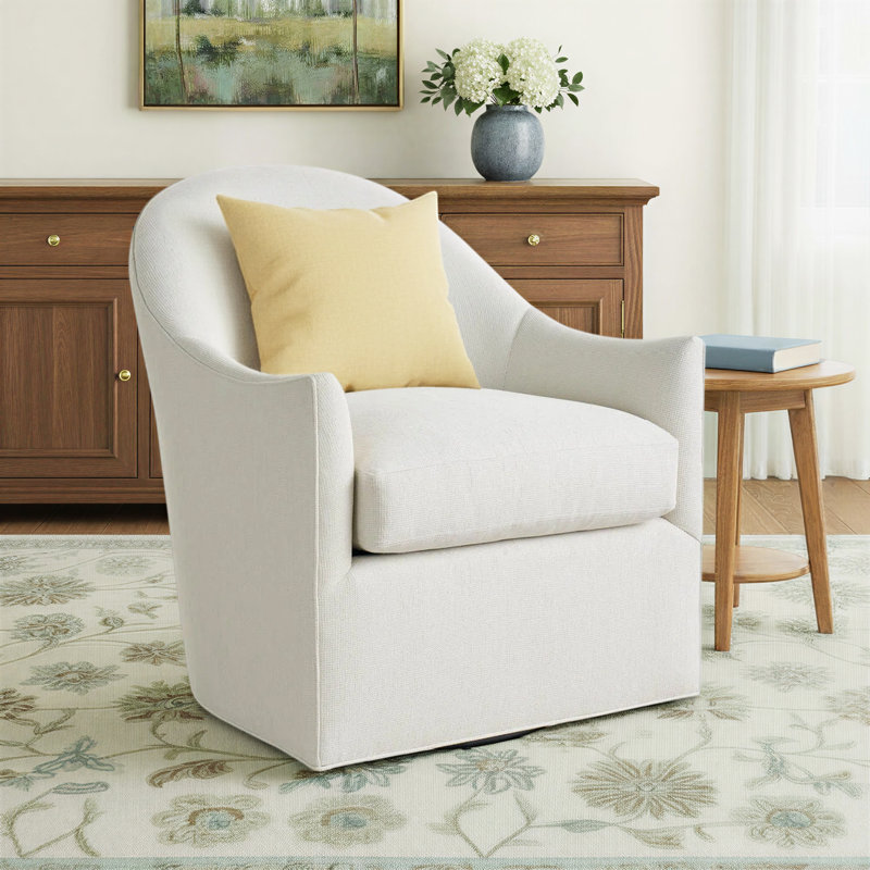 Helmsford Roscoe Swivel Chair, Cavum Cotton
