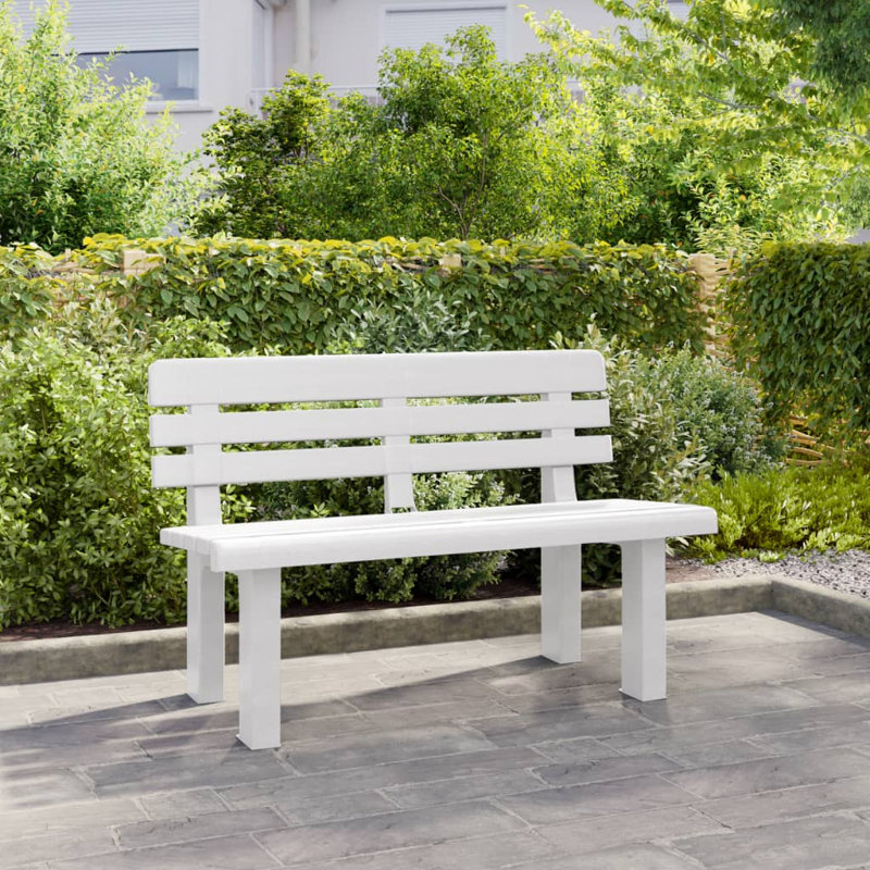 Vidaxl garden bench in polypropylene, White