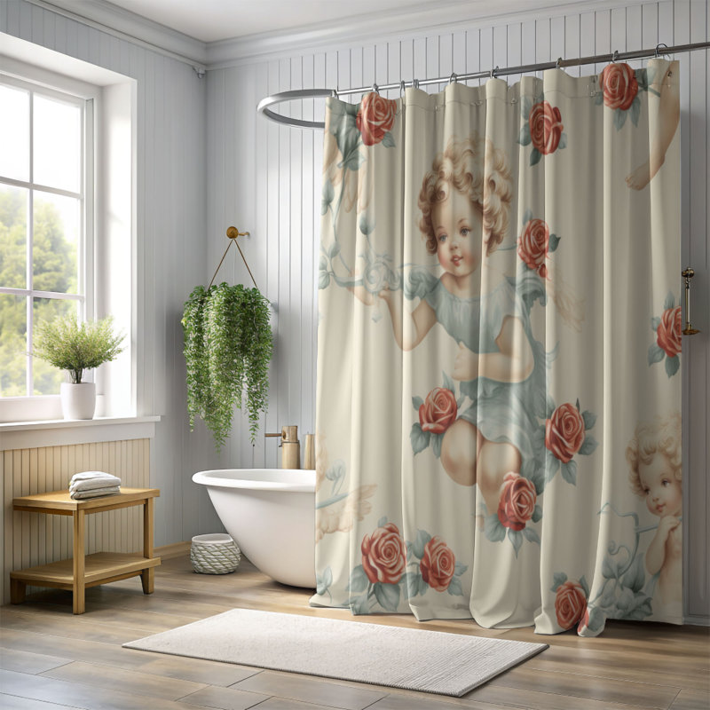 Mythical Romance - Rideau de douche Premium, H 74 po x l 71 po