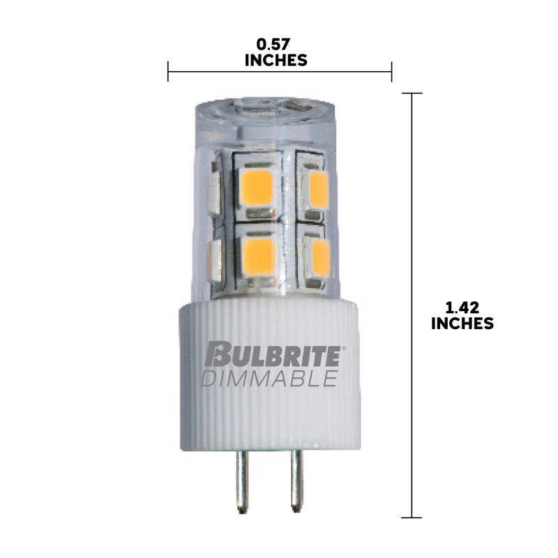 15 Watt Equivalent JC LED Light Bulb, G4/Bi-Pin Base, 2700 Kelvins