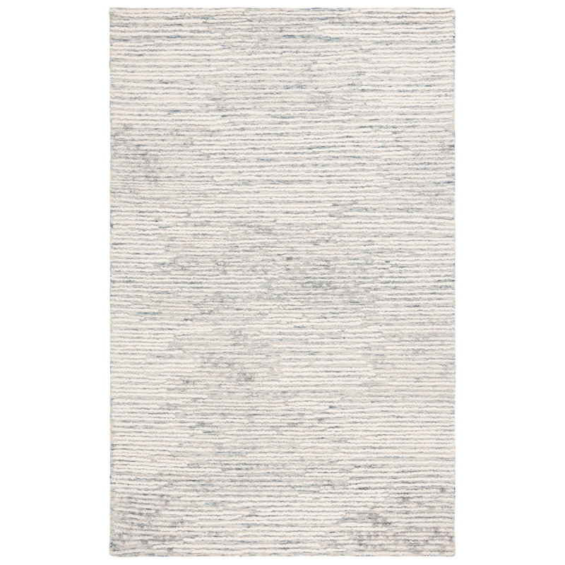 Tapis abstrait en laine / coton touffeté à la main Twaina, Rectangle 6 pi x 9 pi