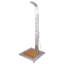 Alvin Outdoor Stainless Steel Shower Panel with Bamboo Tray