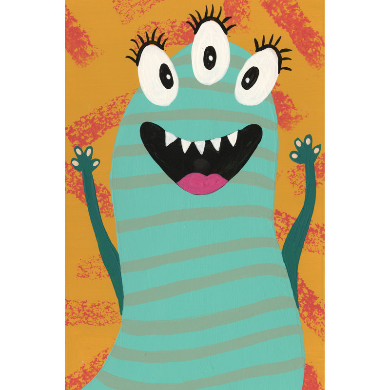 Happy Creatures V by Regina Moore - Painting Print, 91cm H x 61cm W, Black Floater Framed