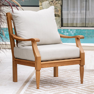 Livingston Teak Patio Chair with Cushions