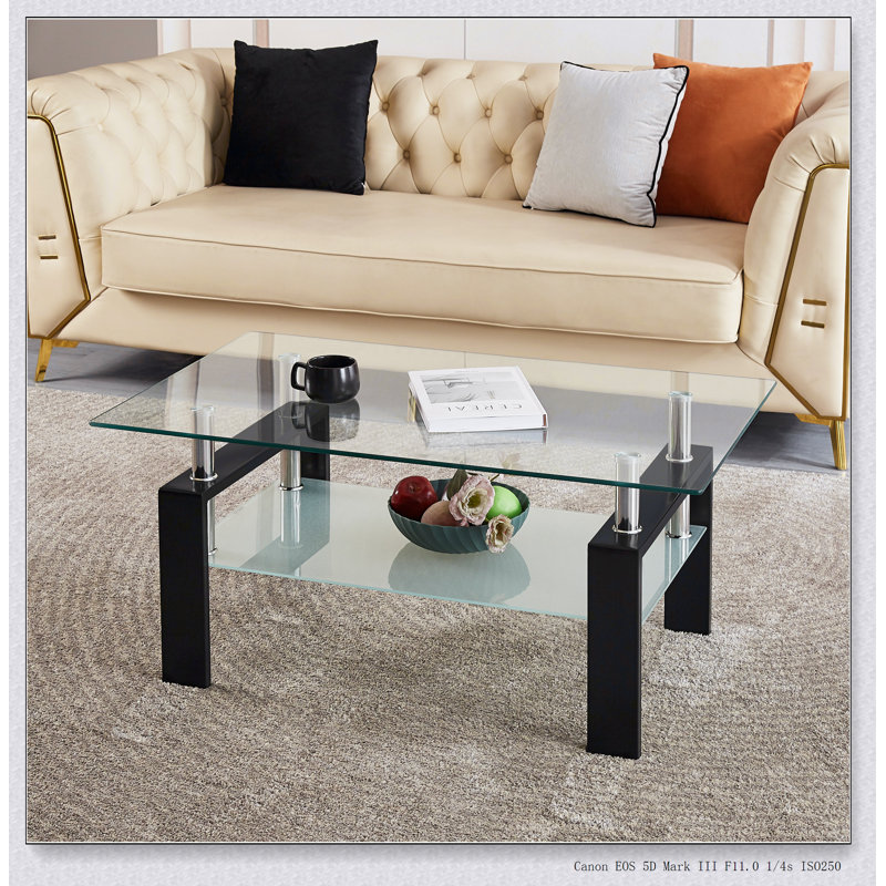 Rectangular Coffee Table with Manufactured Wood Table Top