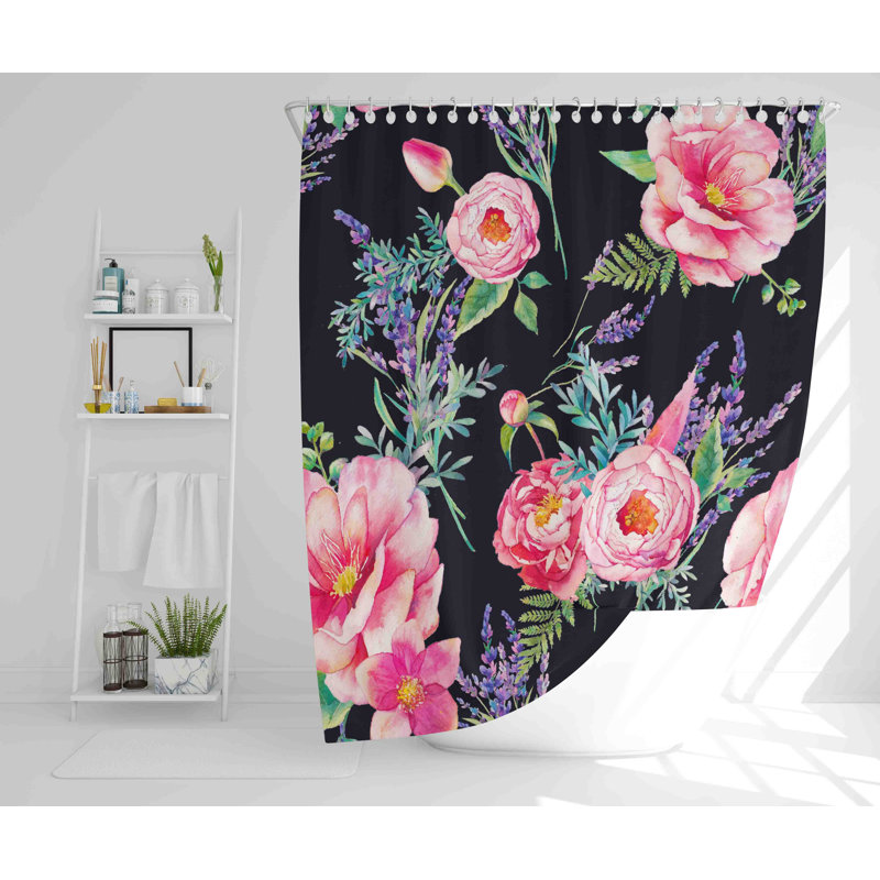 Lulie Polyester Shower Curtain, 168cm H x 168cm W