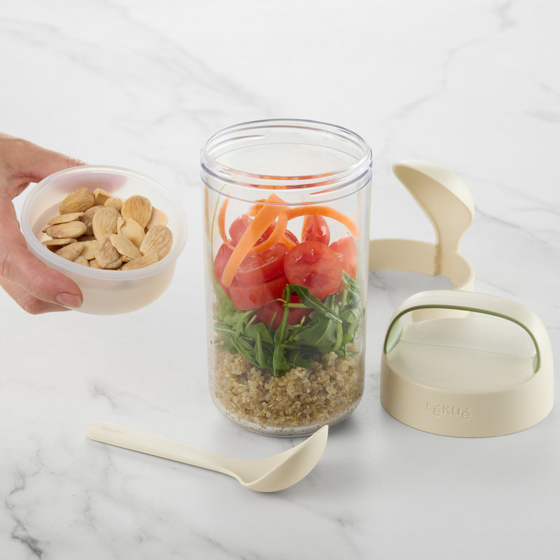 Lékué Natural Jar with Spoon, 600 ml