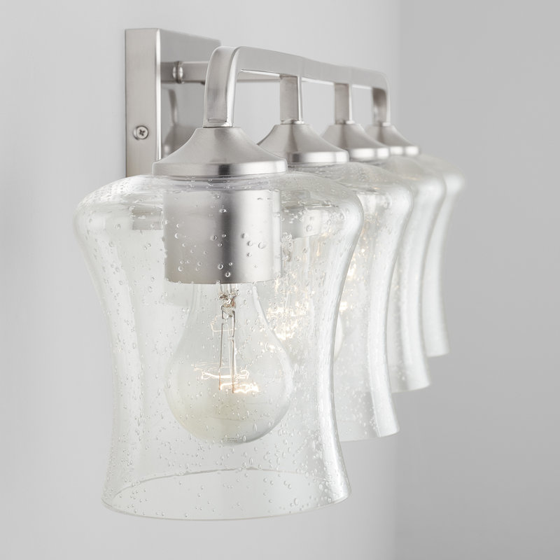 Éclairage pour meuble-lavabo à intensité variable Reeves, Nickel brossé, 4