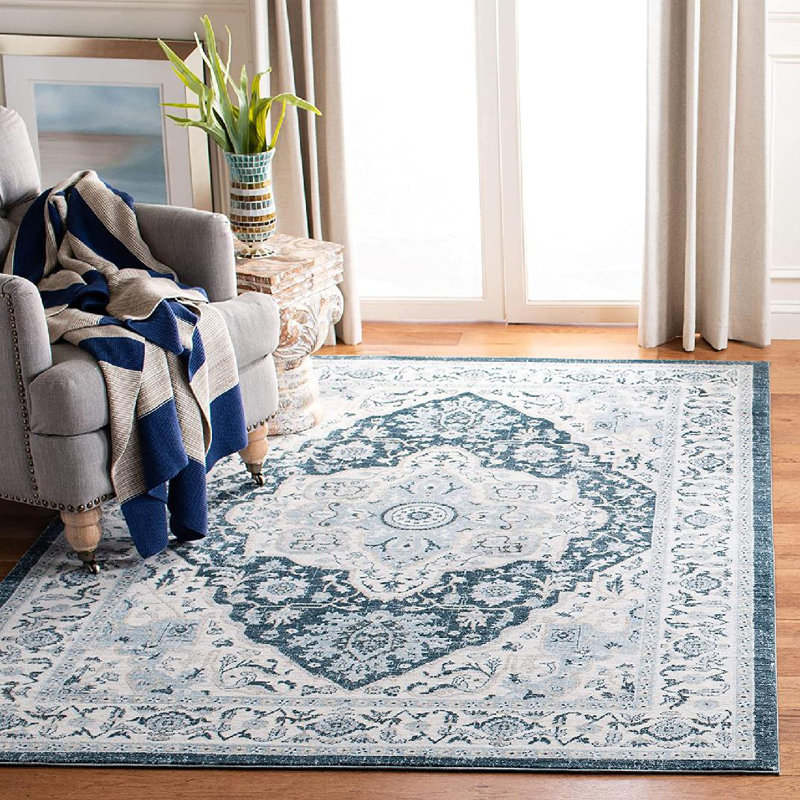 Delmer Performance Oriental Rug, Rectangle 3' x 5'
