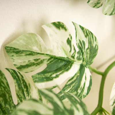 190cm Faux Variegated Monstera Garland Pack