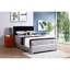 Lit très grand argenté H 48 po x l 79 po x P 88 po - Moderne, support pour la chambre à coucher, Compléments