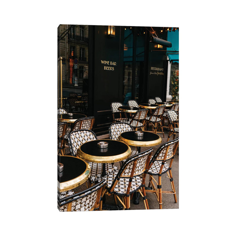 Paris Cafe VIII by Bethany Young - Print on Canvas, Wrapped Canvas, 45.72cm H x 30.48cm W x 1.91cm D
