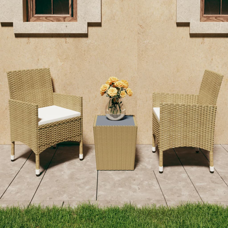 3 Piece Seating Group with Cushions, Beige