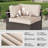 Riven 2-Person Modular Outdoor PE Wicker Loveseat Set of 2, All Weather Patio Armchairs with Washable Thick Cushions-1172493430