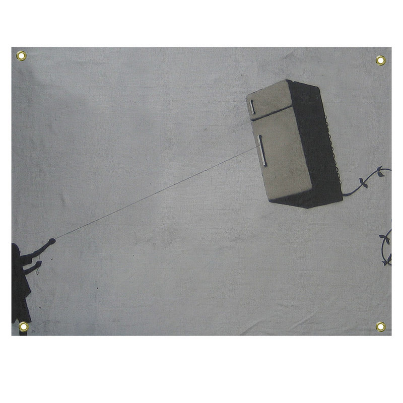Tapisserie en polyester réfrigérateur cerf, H 26 po x l 36 po x P 1 po