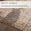 Tapis en polypropylène / polyester abstrait tissé à la machine en doré / gris-1077414352