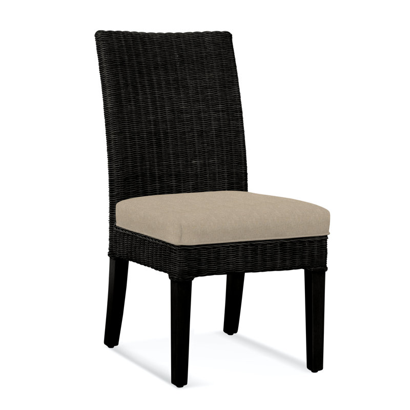 Deb Parsons Dining Chair, Oatmeal Crypton Performance; 0822-74, Black