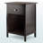Marshall 1-Drawer Nightstand with Metal Handle in Brown finish, 24.85'' H X 18.65'' W X 14.85'' D